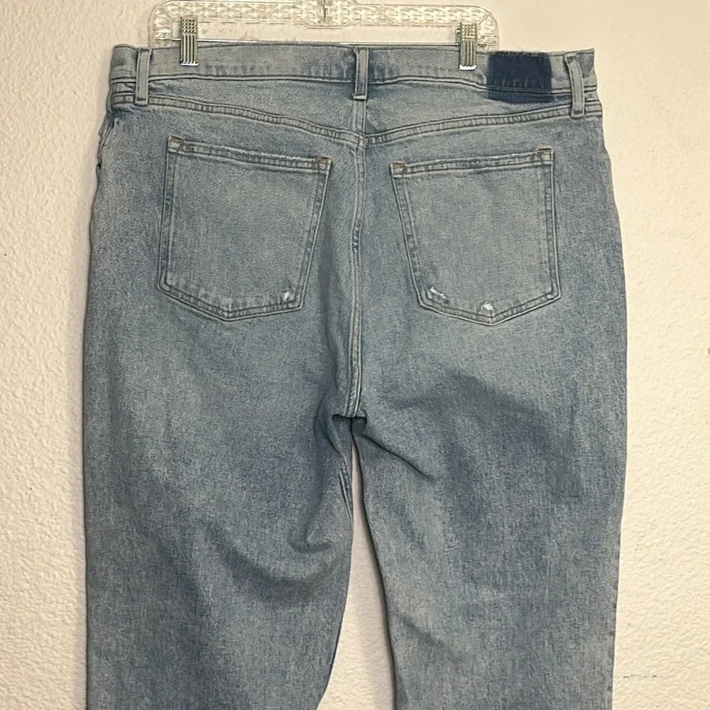 Abercrombie & Fitch Jeans The 90s Straight Ultra High Rise‎ Distressed Denim 34
